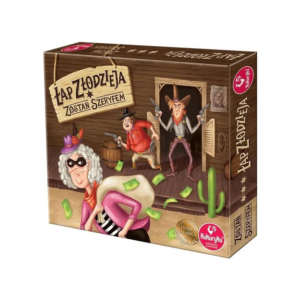 Gra planszowa Łap złodzieja z planszą, kartami i mazakiem na stole