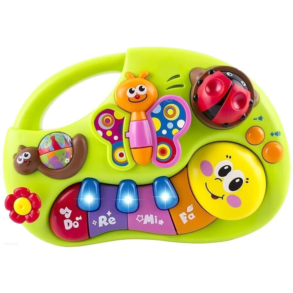 Instrument w formie gąsieniczki z kolorowymi klawiszami