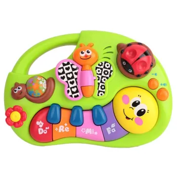 Zbliżenie na kolorowe klawisze z efektami świetlnymi