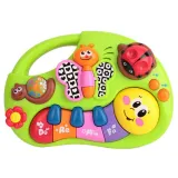 Zbliżenie na kolorowe klawisze z efektami świetlnymi