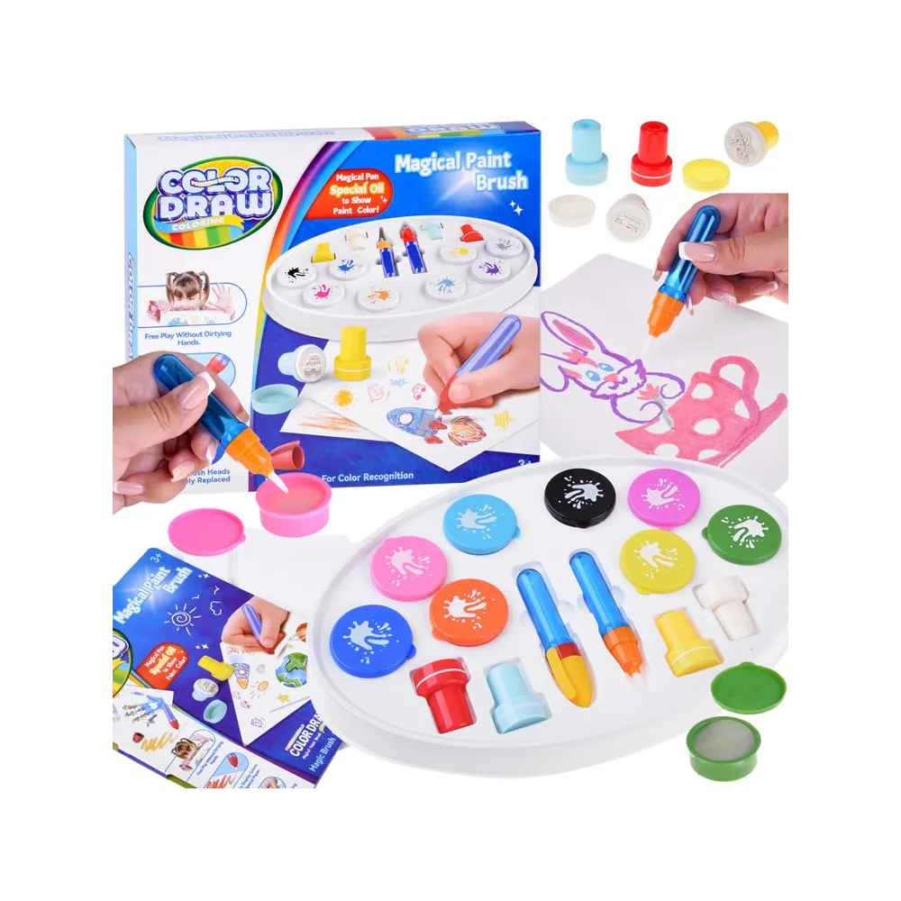 zestaw do malowania wodą color draw z akcesoriami na białym tle