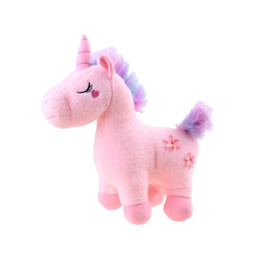 pluszowy jednorożec 48 cm w pastelowych kolorach na białym tle