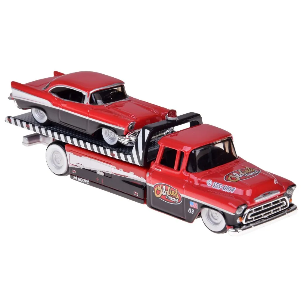 Chevrolet Bel Air 1957 na lawecie Flatbed detal z boku