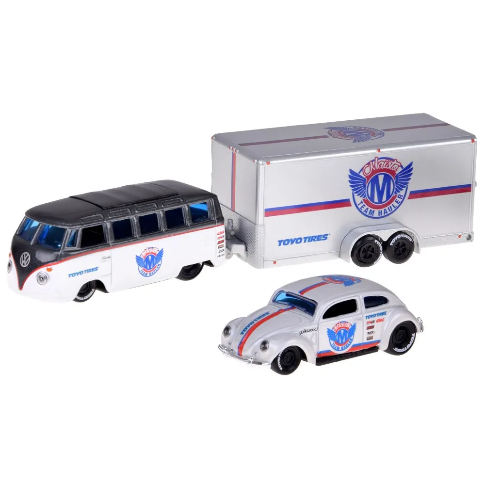 Detail zbliżenie na metalowy Volkswagen Beetle w skali 1:64