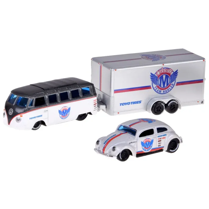 Detail zbliżenie na metalowy Volkswagen Beetle w skali 1:64