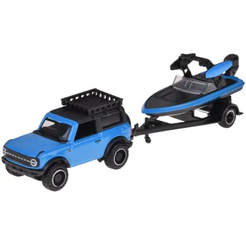 Maisto Licencjonowane Auto metalowe Ford Bronco 2021 + łódź 1:64 ZA5969