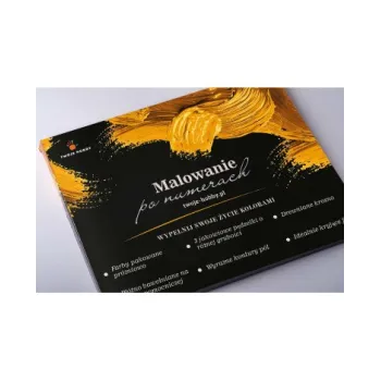 malowany fragment płótna przedstawiający szczegóły gór w zestawie