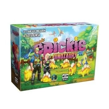 plansza i drewniane elementy gry Małe Epickie Dinozaury w trakcie rozgrywki