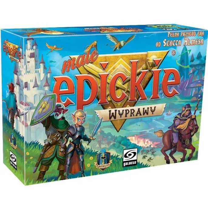Opakowanie gry Małe Epickie Wyprawy GALAKTA z ilustracją bohaterów fantasy