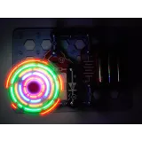 układ zasilania z pojemnikiem na baterie oraz podłączone komponenty