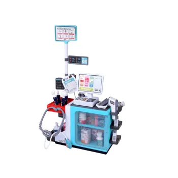 zbliżenie na elektroniczny stetoskop i termometr z dźwiękiem