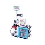 zbliżenie na elektroniczny stetoskop i termometr z dźwiękiem