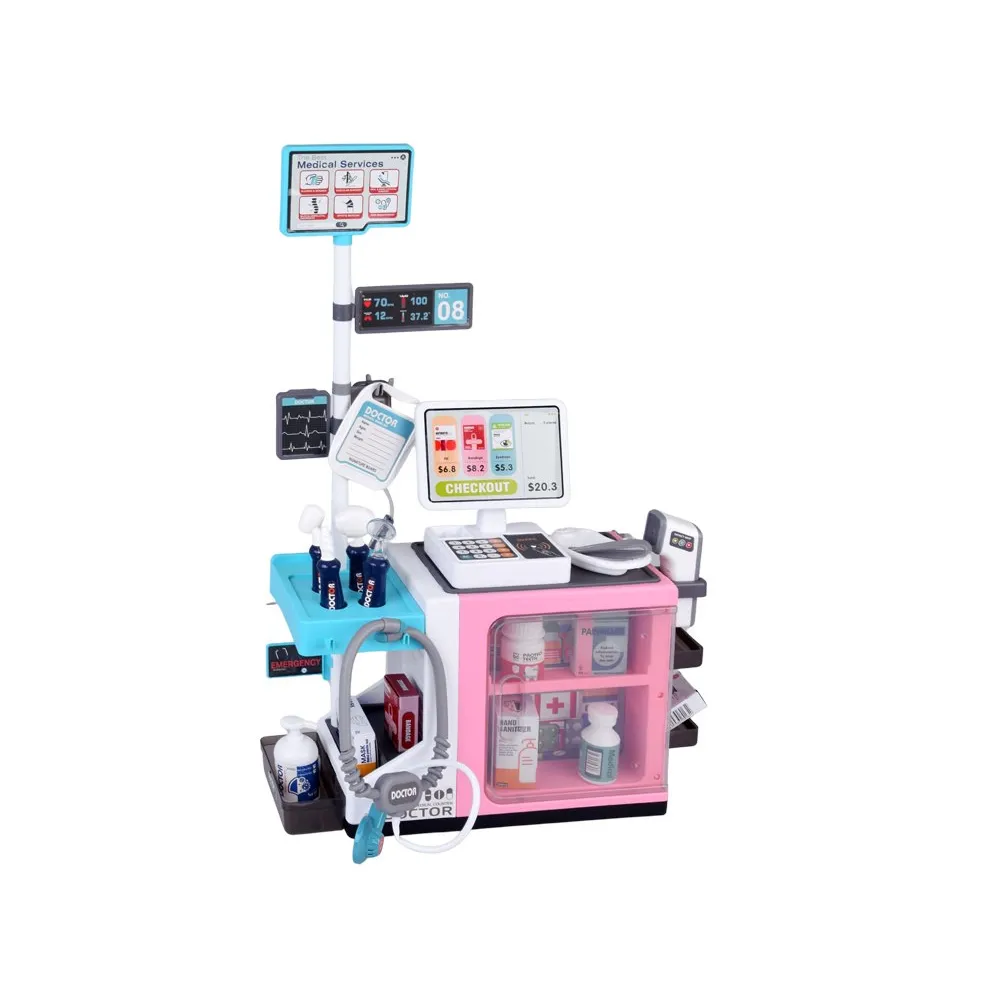 Interaktywne stanowisko przychodnia i apteka z kasą fiskalną oraz terminalem