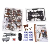 kolorowa głowa mamuta z widoczną trąbą wyrzucającą piłki