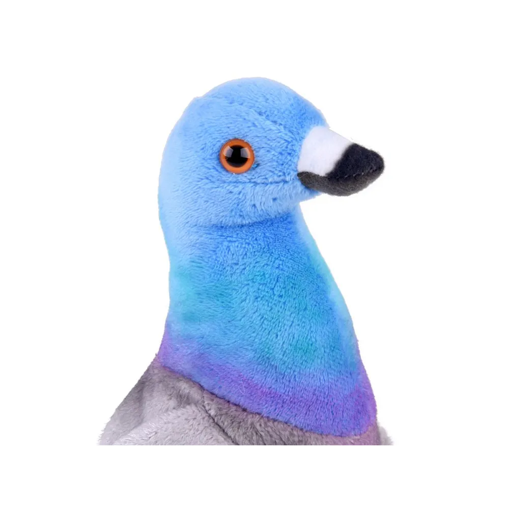 gołąbek pluszak ręcznie szyty z realistycznymi oczami z tworzywa