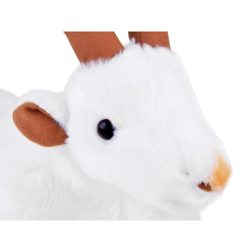 Maskotka koza przedstawiona w całości, idealna jako ozdoba pokoju dziecka