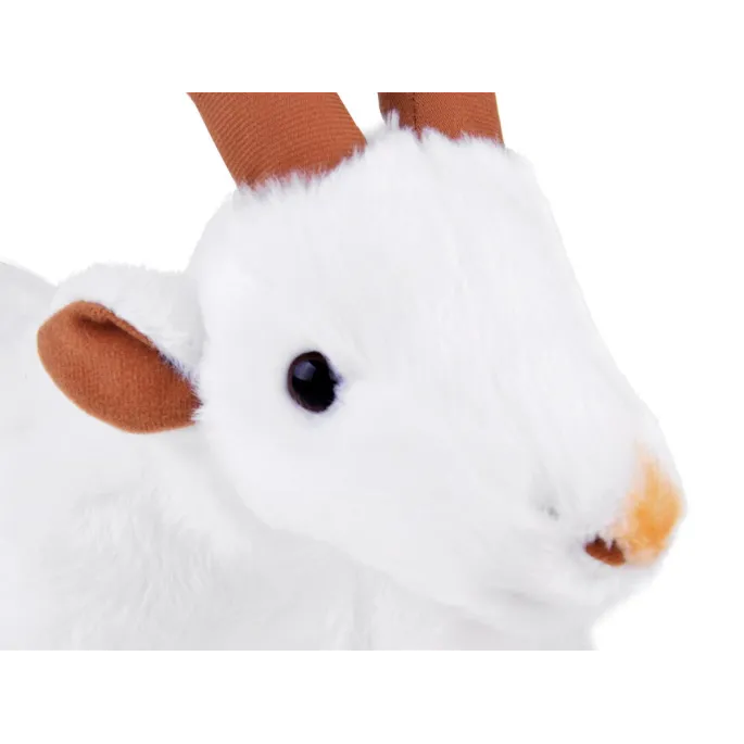 Maskotka koza przedstawiona w całości, idealna jako ozdoba pokoju dziecka