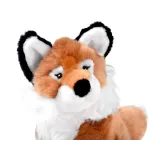 zbliżenie na pyszczek maskotki rudy lisek z serii zoo