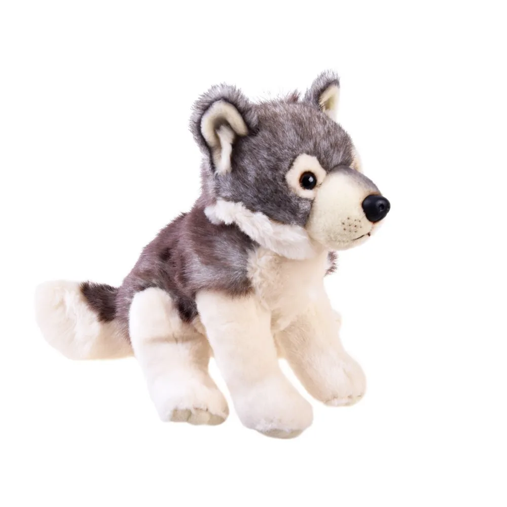 pluszak wilk ukazujący miękką sierść i kompaktowy rozmiar