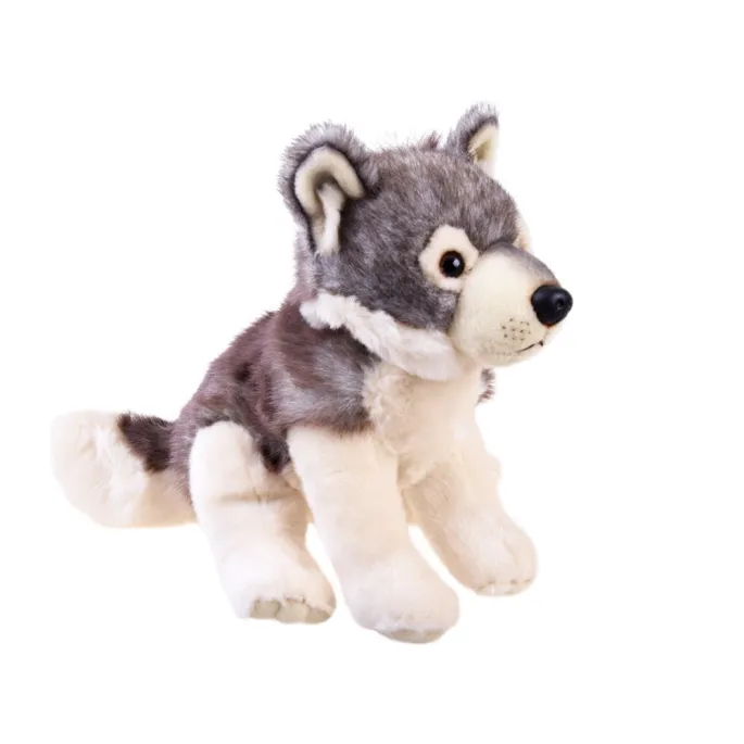 pluszak wilk ukazujący miękką sierść i kompaktowy rozmiar