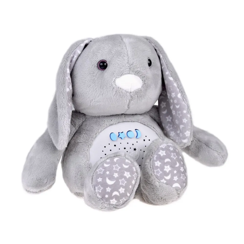 zbliżenie na uszy maskotki z gwiazdkowym wzorem