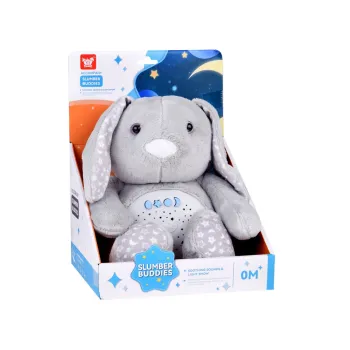 detal twarzy króliczka z błyszczącymi oczkami i wyszywanym noskiem