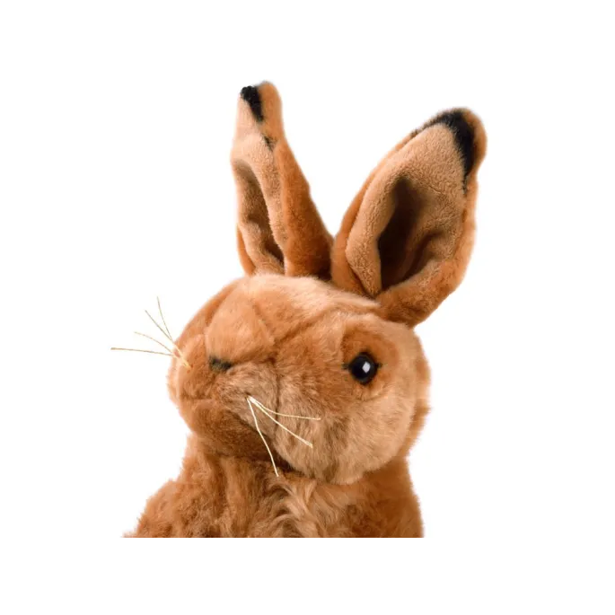 Realistyczna maskotka królika z charakterystycznymi uszami i oczkami