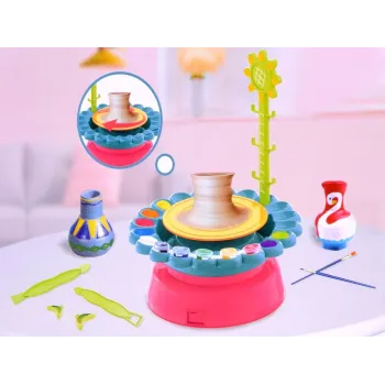 Prezentacja całego kompletu do ceramiki na białym tle