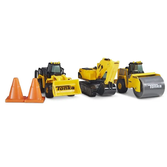 pojazdy budowlane tonka i akcesoria przygotowane do zabawy