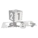 dziecięca mata z puzzlami w miękkim, szarym odcieniu