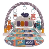 cztery zwieszki z misiami oraz podświetlany delfinek na pałąku maty