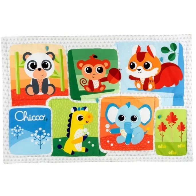 Duża mata Forest XXL z kolorowymi motywami natury i miejscem do zabawy