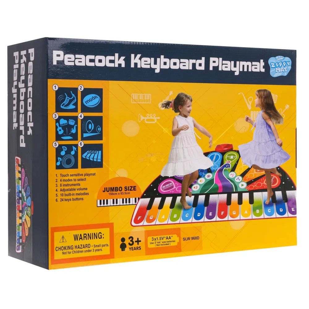 Zbliżenie na dotykowy keyboard z 24 kolorowymi klawiszami