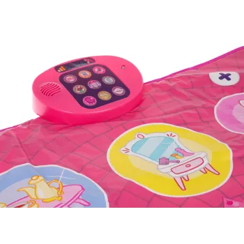 widok obrazków przedmiotów domowych na powierzchni maty