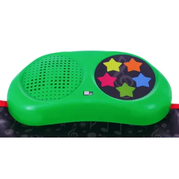 Zbliżenie na kolorowe elementy i detale maty tanecznej dla dzieci