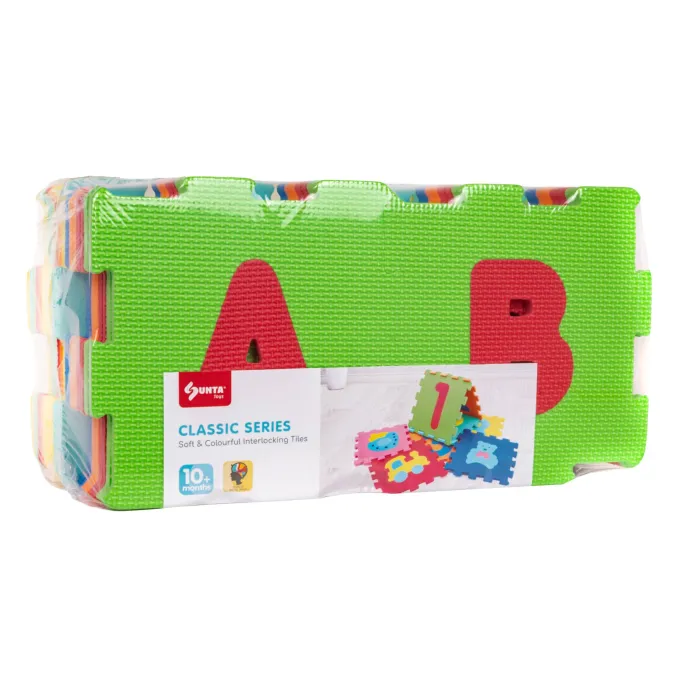 Wyjmowane litery w puzzlach z pianki EVA w jaskrawych barwach