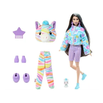 Mattel Barbie lalka Cutie Reveal Słodkie marzenia ZEBRA + akcesoria ZA6052