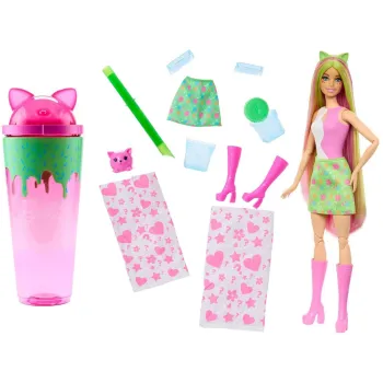 Mattel Barbie Pop Reveal lalka z serii: Shake + kot i akcesoria ZA6061