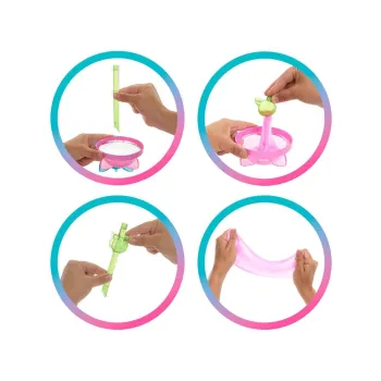 Lalka Barbie w intensywnych barwach z uśmiechem i opaską z uszkami kota