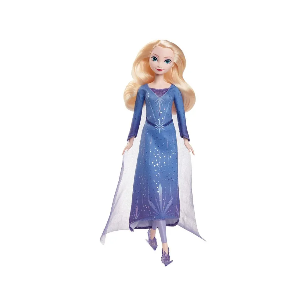 Detal lalki Elsa z serii Disney Frozen: Winter Festival w stroju zimowym