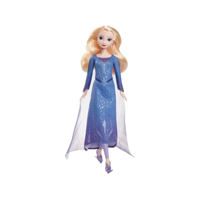 Detal lalki Elsa z serii Disney Frozen: Winter Festival w stroju zimowym
