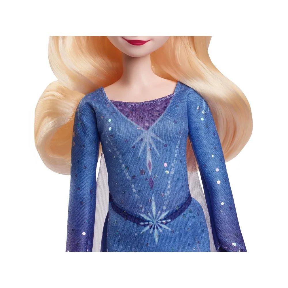 Widok zestawu: lalka Elsa, para bucików oraz łyżwy