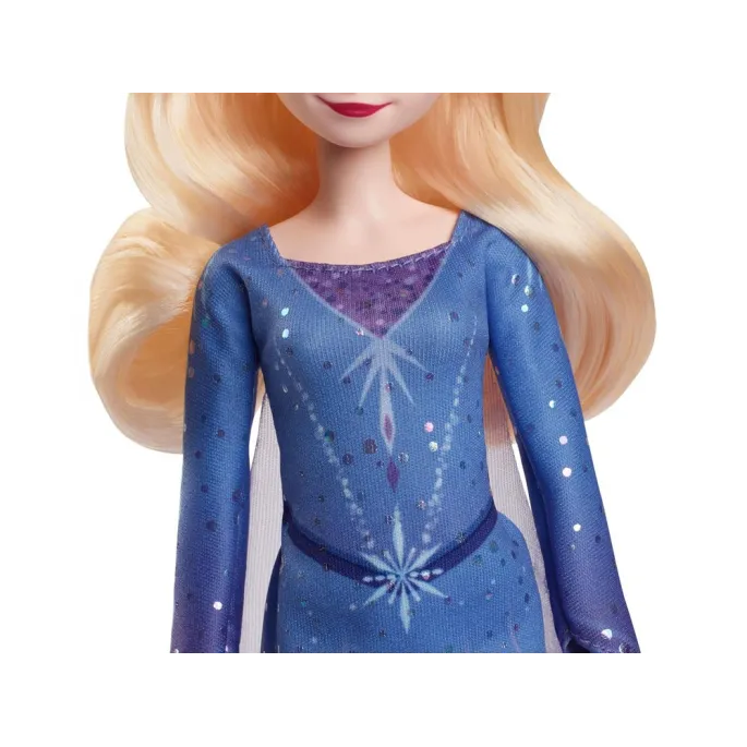 Widok zestawu: lalka Elsa, para bucików oraz łyżwy