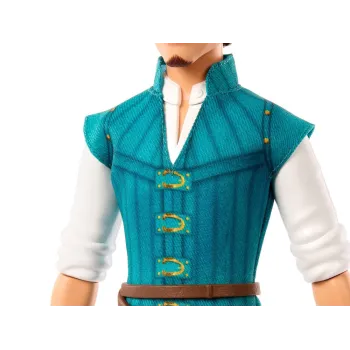 Kozaki, spodnie i kamizelka lalki Flynn Rider z bliska