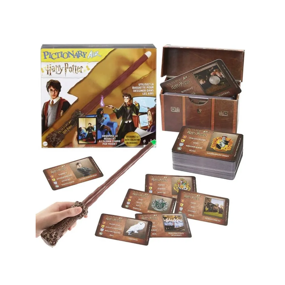 Opakowanie gry kalambury Pictionary Air Harry Potter widoczne z przodu