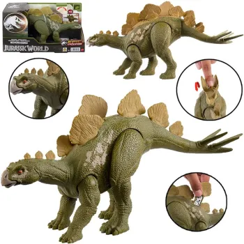 Figurka Hesperosaurus z serii Jurassic World na białym tle