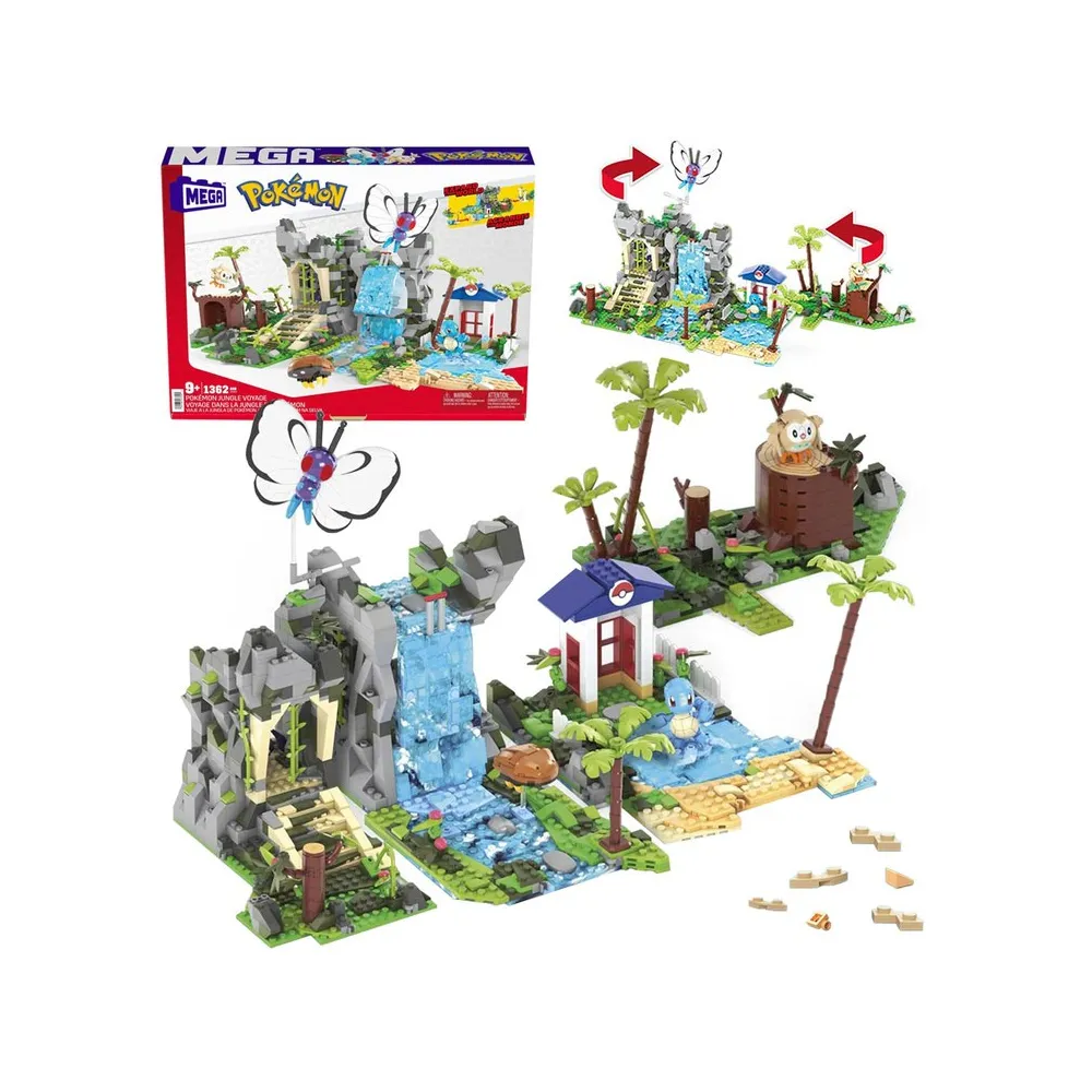 kompletny zestaw klocków MEGA Pokémon z czterema figurkami