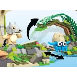 realistyczne detale krajobrazu: skały, roślinność i wodospad w zestawie