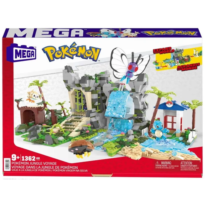 złożony model zestawu MEGA Pokémon widoczny z góry