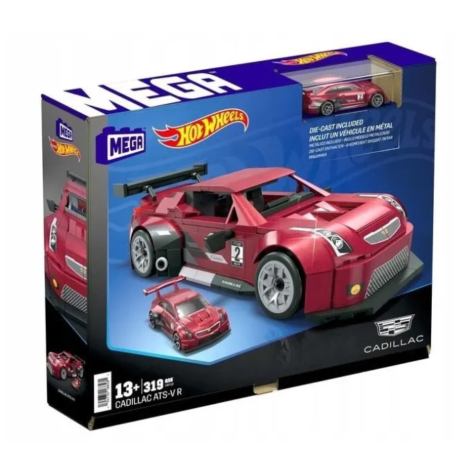 model Cadillac ATS-VR Hot Wheels z realistycznymi detalami i tylnym spojlerem